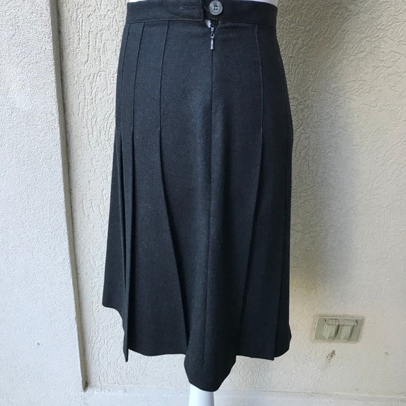 Vintage Laura Ashley Wool Pleated Skirt - Picture 3 of 8